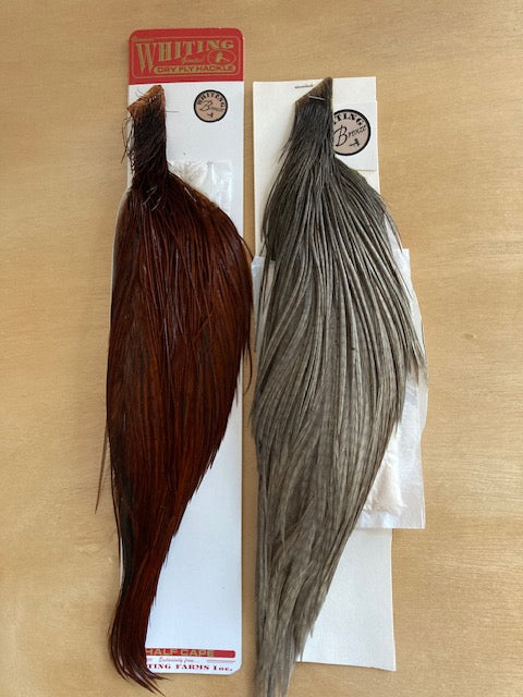 Whiting Rooster Dry Fly Capes 1/2 Bronze Grade
