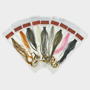 Whiting 100's Saddle Hackle Packs Sizes 6-16