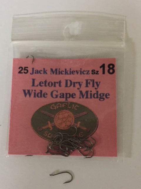 Gaelic Supreme Letort Dry Fly Wide Gape Midge - Jack Mickievicz