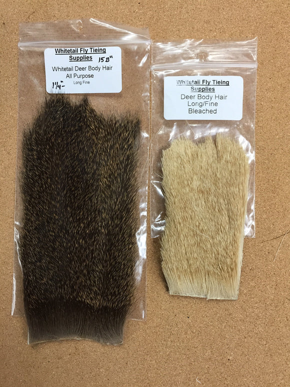 Whitetail Deer Body Hair - Long Fine - Custom Cut