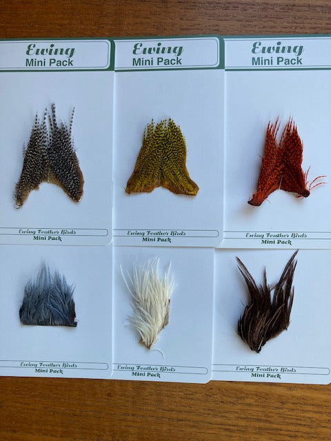 Ewing Neck Hackle Mini Packs - Neck Tip