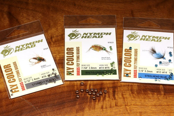 Nymph Head Fly Color™ Brass Beads