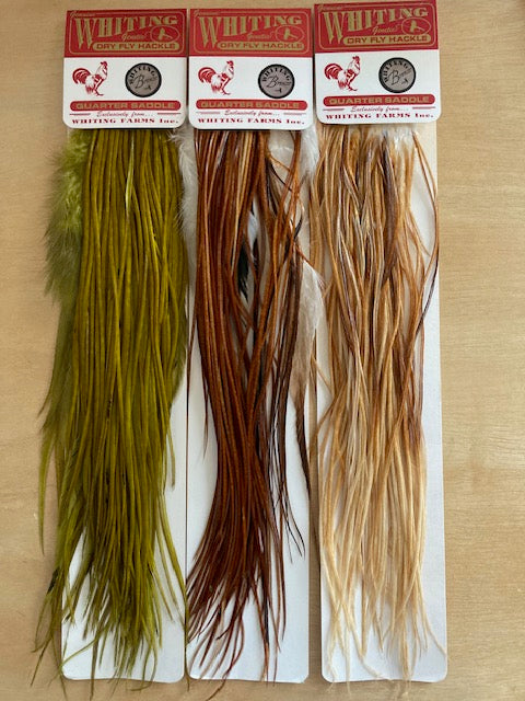 Whiting Rooster Dry Fly Saddles 1/4 Bronze Grade