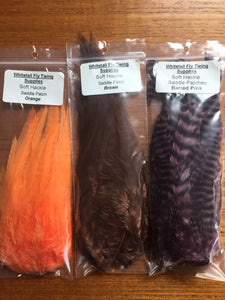 Soft Hackle Saddle Patches