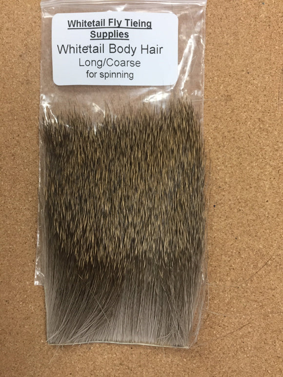 Whitetail Deer Body Hair - Long Coarse (for spinning)